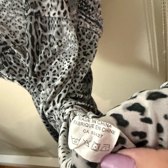 Sleek Animal Print Top with Belt - Picture 7 of 7